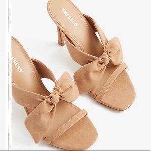 Express bow strap heels